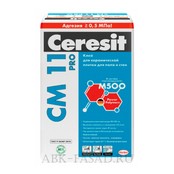 Клей для крепления плитки для внутренних и наружных работ Ceresit СМ 11 Plus